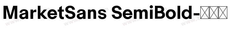 MarketSans SemiBold字体转换